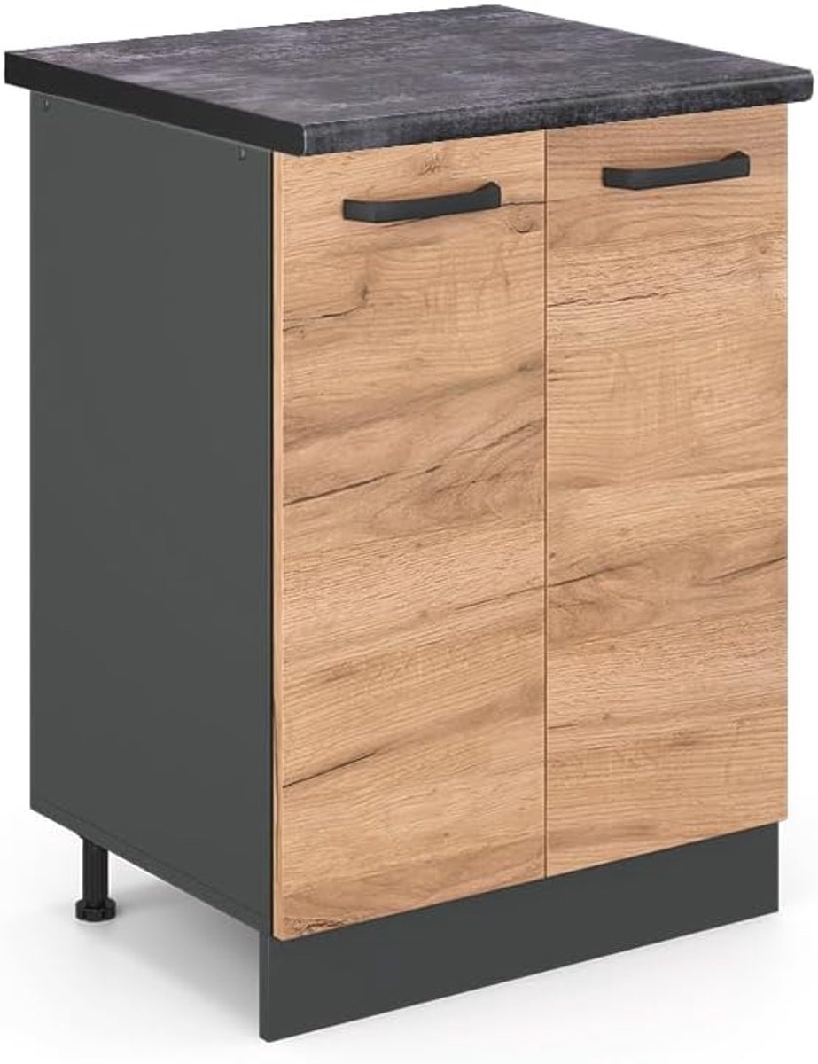 Keukenonderkast - Modulaire Kast - Keukenopslag - In hoogte verstelbaar - 60 cm breed - Ei
