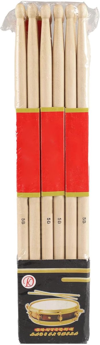 Drumstokken Esdoornhout - Muziek Percussie Stokken - Oefenen Optreden - 12 Paar Set - 7A Model