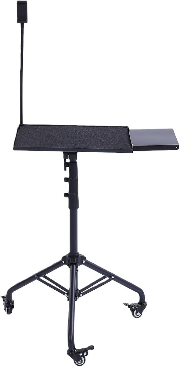 Laptop Projector Statief - Verstelbare Standaard - Presentaties Thuis - Met Afneembare Wielen - 71-130cm Hoogte