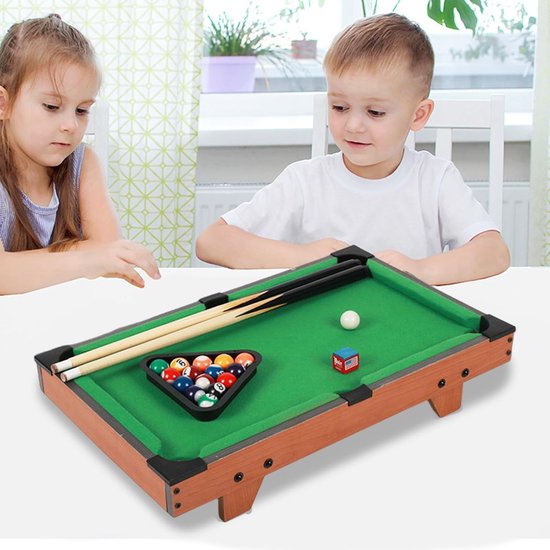 Draagbare pooltafel - Biljart speeltafel - Gezinsspel entertainment - Verstelbare hoogte - 52x29x10.5 cm — afbeelding 5
