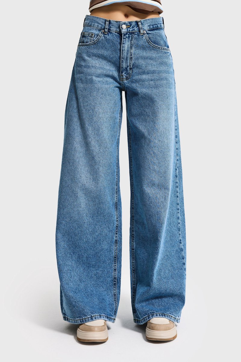 It's Basic - ELENA PALAZZO MID RISE - AZURE