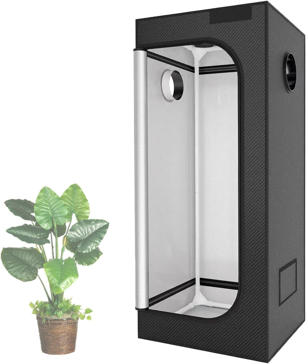 Kweek Tentset - Binnenkweek Tent - Planten Groeien - Full Spectrum LED - Verschillende Maten - Zwart