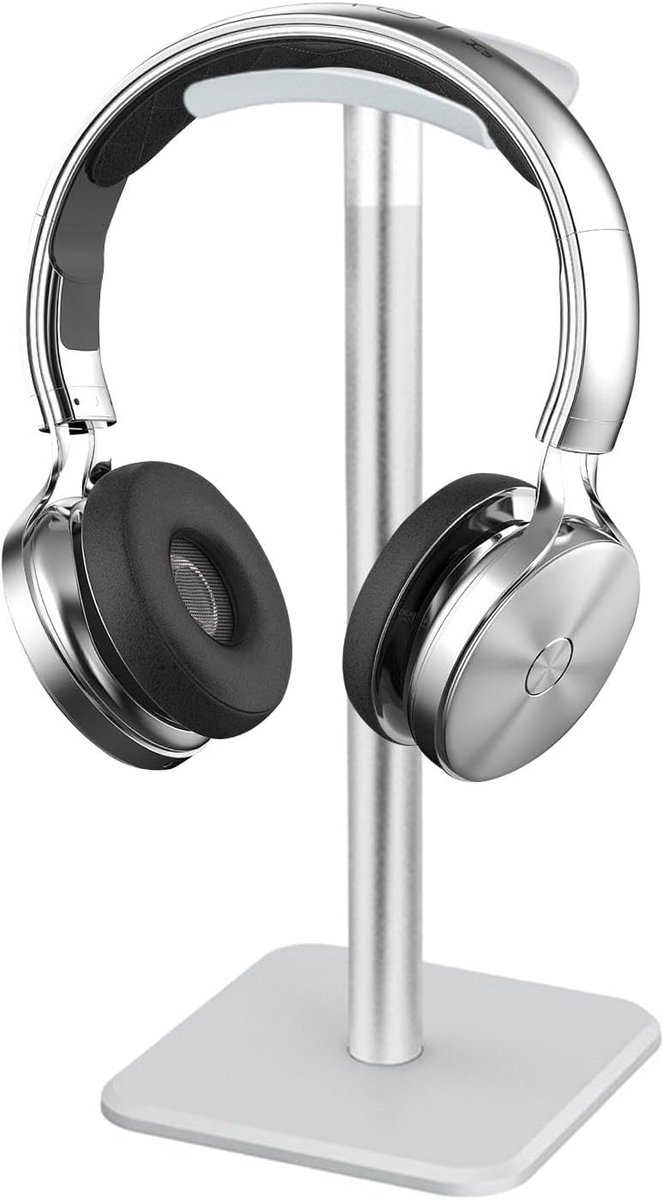 Hoofdtelefoonhouder - Headset standaard - Bureau organiseren - Duurzaam aluminium ABS - 245 cm hoog - Zwart Wit