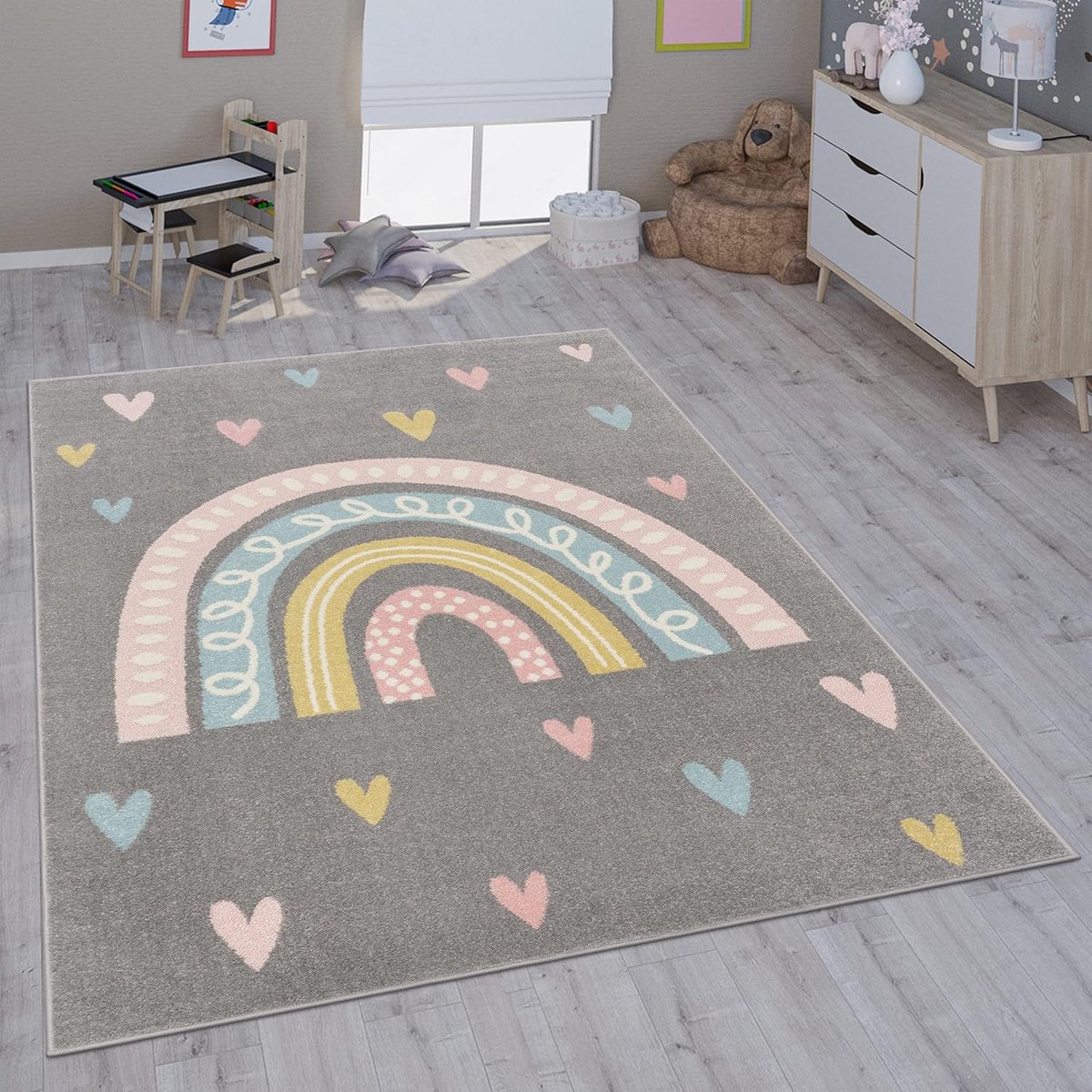 Kindertapijt Vloerkleed - Decoratie Kamer - Spelen en Ontspannen - Geschikt voor vloerverw