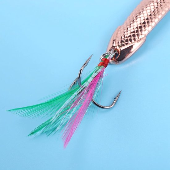 Spinner Snoek Lokaas - Vib Wobble Tackle - Vissen Vangen - Hoge Kwaliteit Metaal - 21g 61mm - Roségoud van Spinner — afbeelding 5