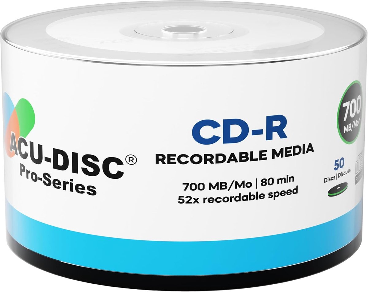 CD-R schijven - Blanco media - Data opslag - Harde anti-kras coating - 700 MB 80 min - Blanco