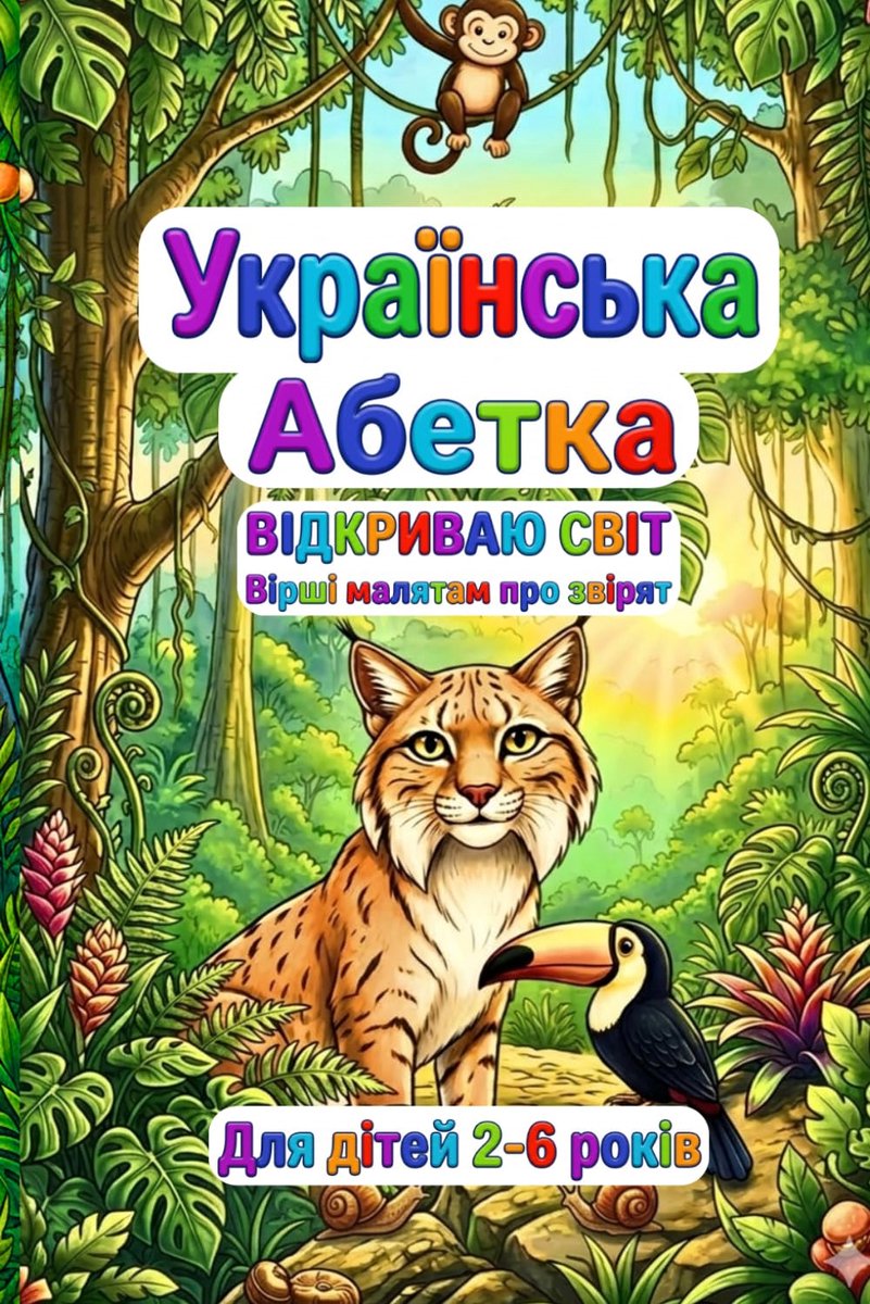Ukrainse ABC - Dieren Rijmpjes - Kinderen Leren - Vrolijke Illustraties - 15x23 cm