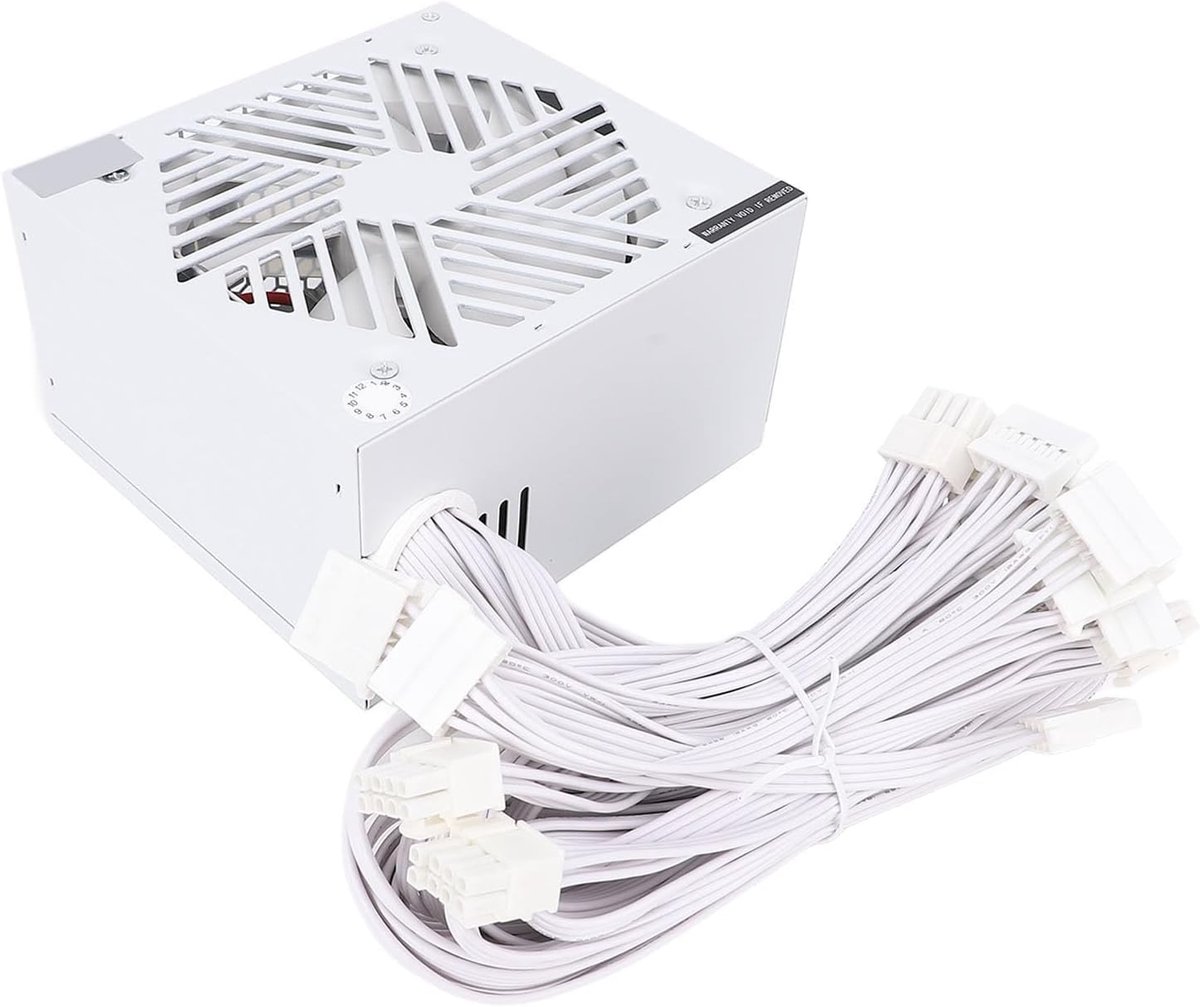 Robuuste Computervoeding - Voedingseenheid PC - Stabiele Stroomvoorziening - Enkel 12V Ontwerp - 700 Watt - Wit