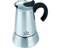 Espressokoker - Koffiezetter fornuis - Traditionele koffie - Roestvrij staal - 6 kopjes