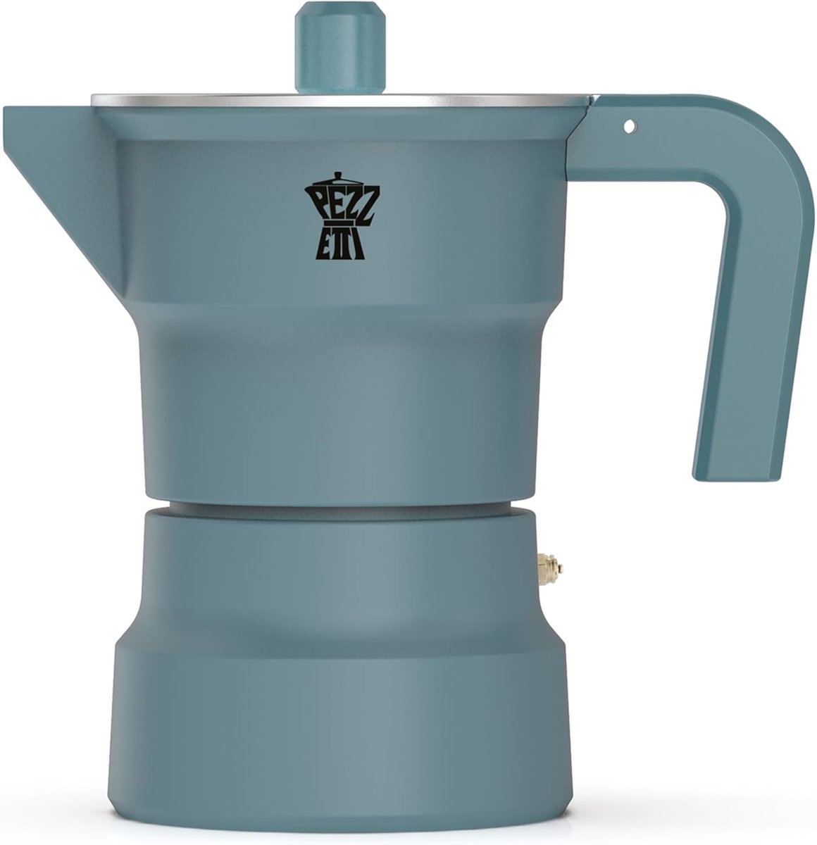 Koffiezetapparaat - Mokkapot Espresso - Authentieke Koffie - Italiaans Design - 14.5x9x14.5cm - Blauw Groen