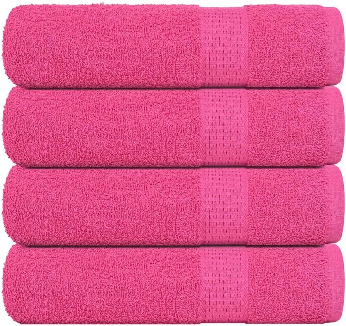 Douchehanddoeken Katoen - Badhanddoeken Set - Dagelijks Gebruik - 100% Ringgesponnen Katoen - 70x140 cm - Roze