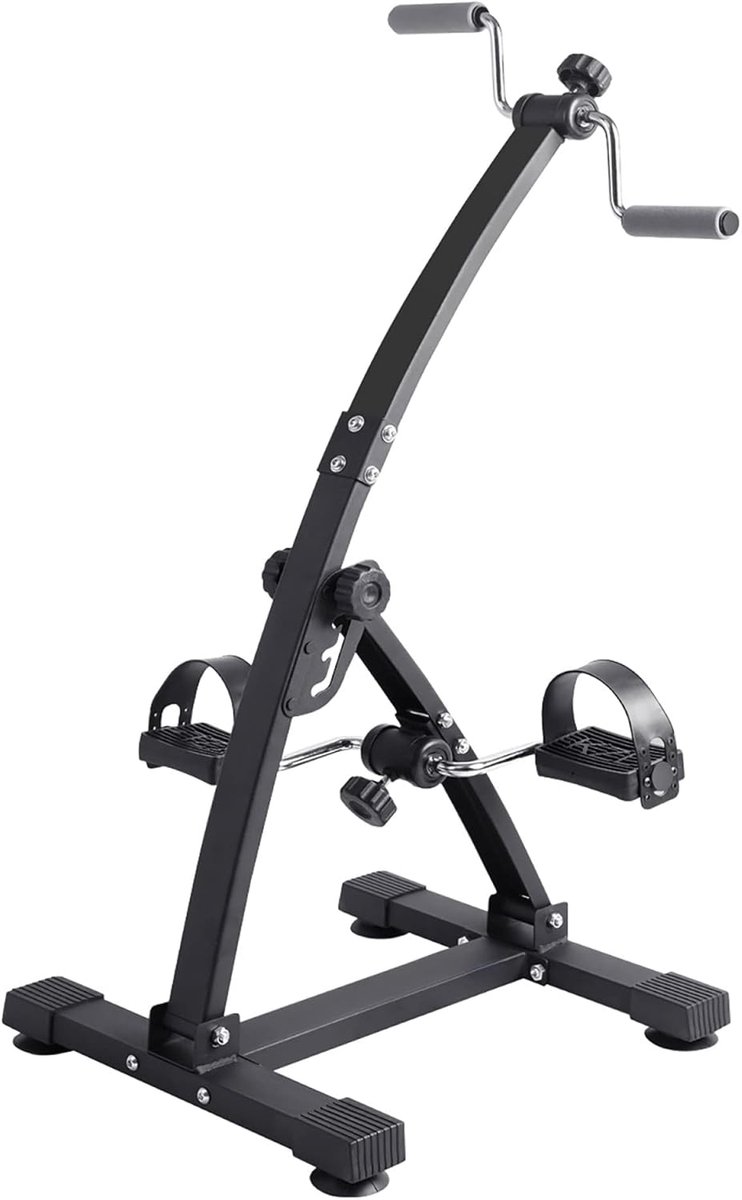 Hometrainer Oefenfiets - Arm Been Fiets - Revalidatie Training - Verstelbare Weerstand - 87x445x405cm - Zwart