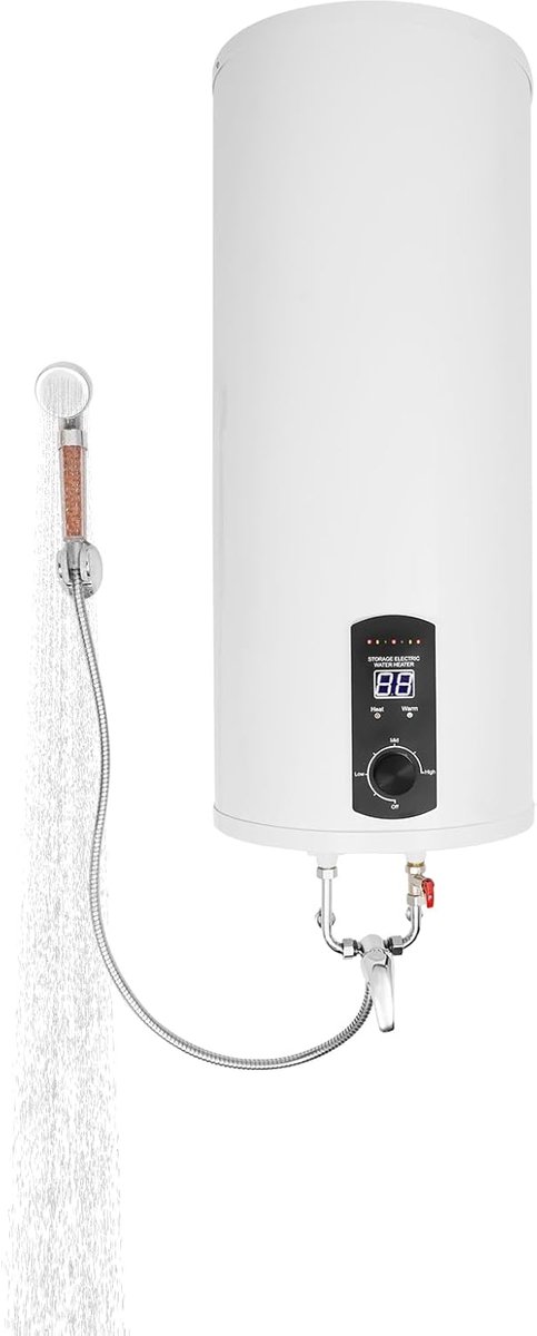 Elektrische boiler - Waterverwarmer - Warm water voorziening - Snelle warmtegeleiding - 60 liter capaciteit - Wit