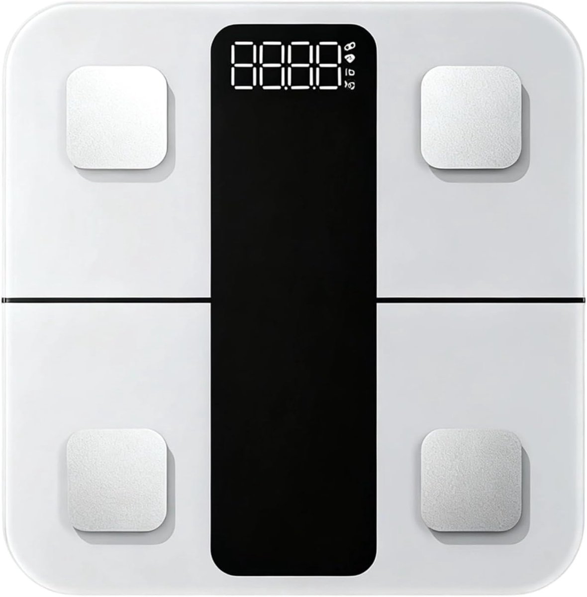 Slimme weegschaal - Lichaamsanalyse weegschaal - Gezondheid monitoren - 25 gegevensmetingen - 28x28x2.4 cm - Wit