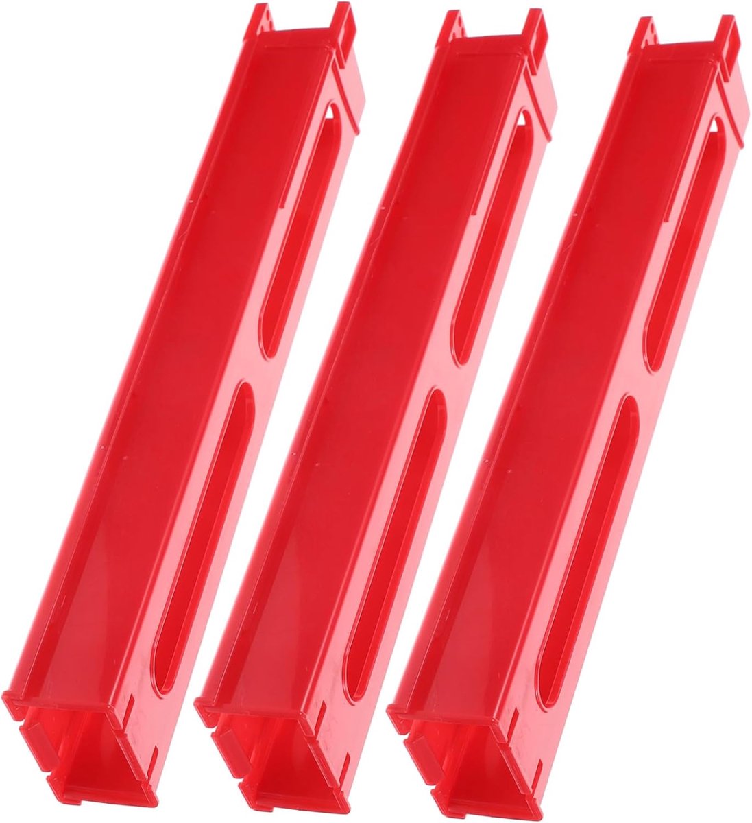 Domino Trein Clips - Domino Houder - Domino Spel - Gladde Afwerking - 24x4cm - Rood