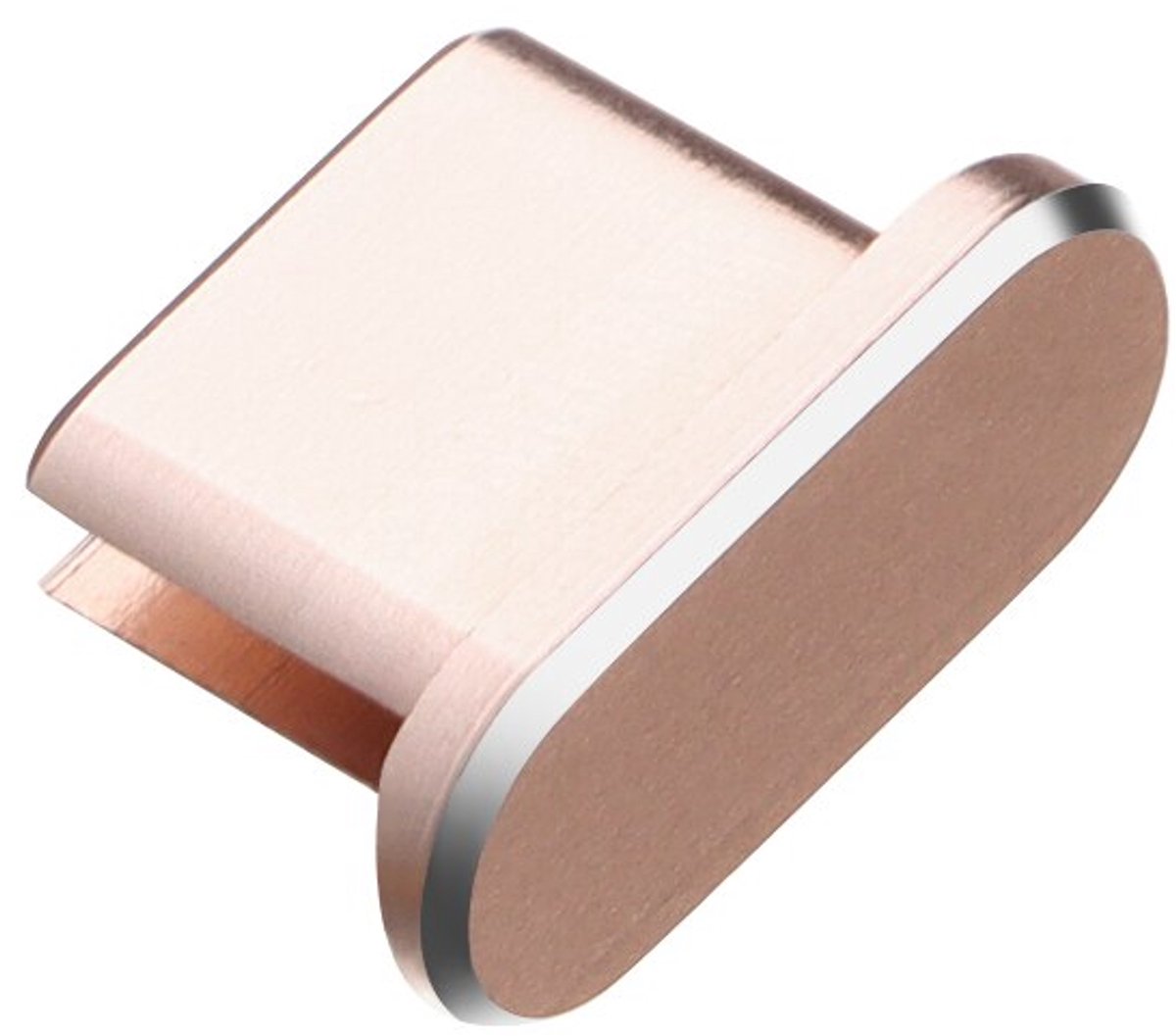 Stofplug - Dust plug - Anti stof plug - USB C - Geen stof in oplaadpoort - Beschermplug smartphone - Aluminium - Rosé goud - Jonyx