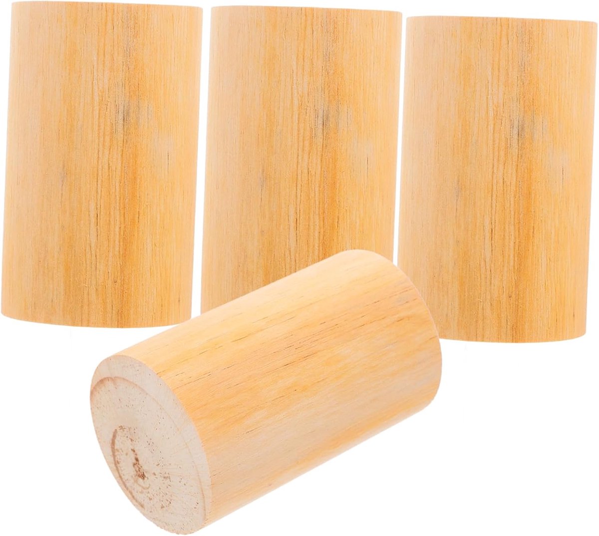 Meubelverhogers Set - Verstelbare Poten - Extra Hoogte Creëren - Stabiele Houtconstructie - 5 cm Verhoging - Khaki