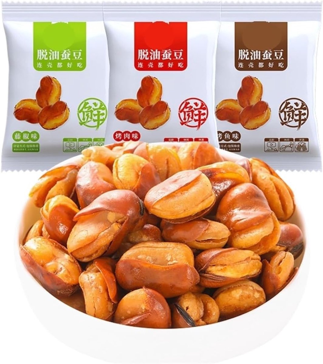 Tuinbonen Snacks - Geroosterde Bonen - Tussendoortje - Olievrij en Knapperig - 20 Zakjes