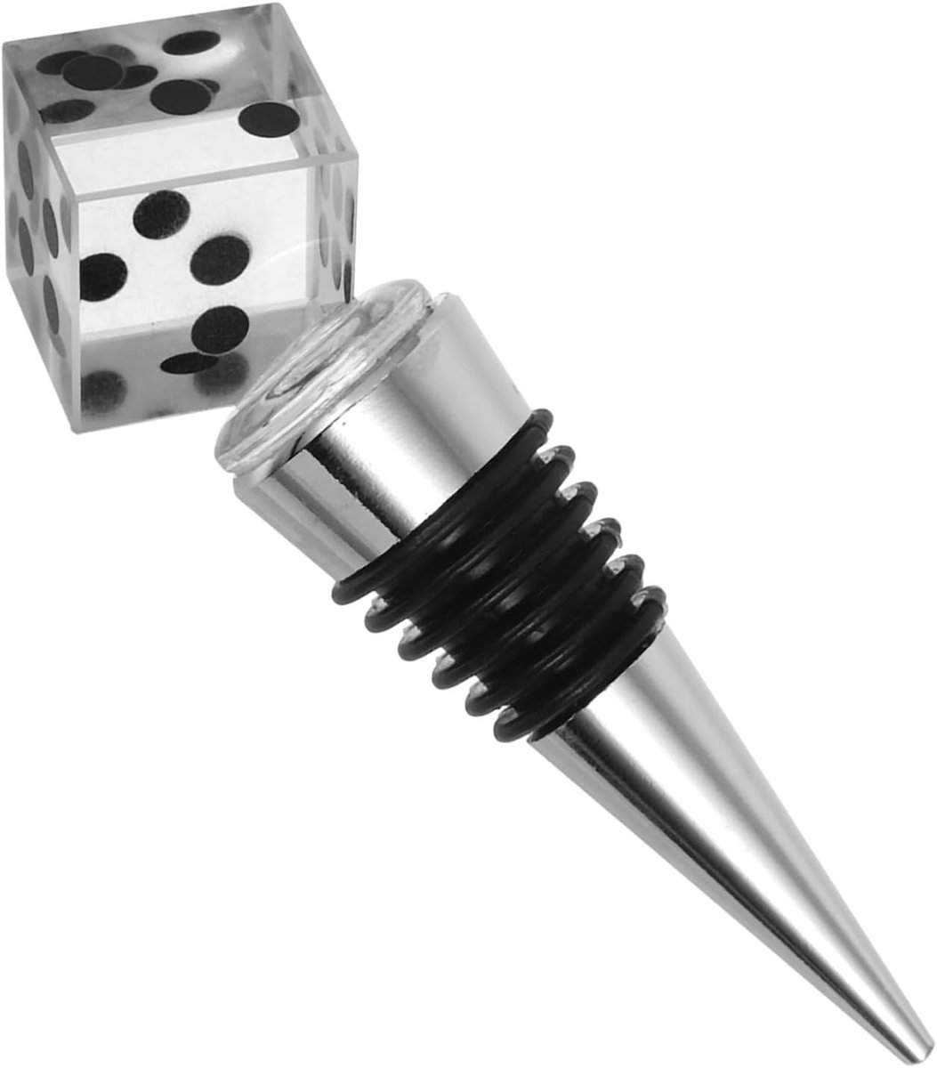 Wijnflesstopper - Wijnafsluiter - Wijn Bewaren - Luchtdichte Afsluiting - 9.8cm Hoog - Zilver