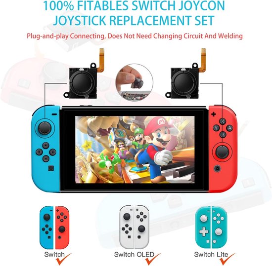 Joystick Vervanging - Thumbstick Reparatieset - Controller Reparatie - Geen Drift Hoge Precisie - 4 Kleuren Doppen — afbeelding 5