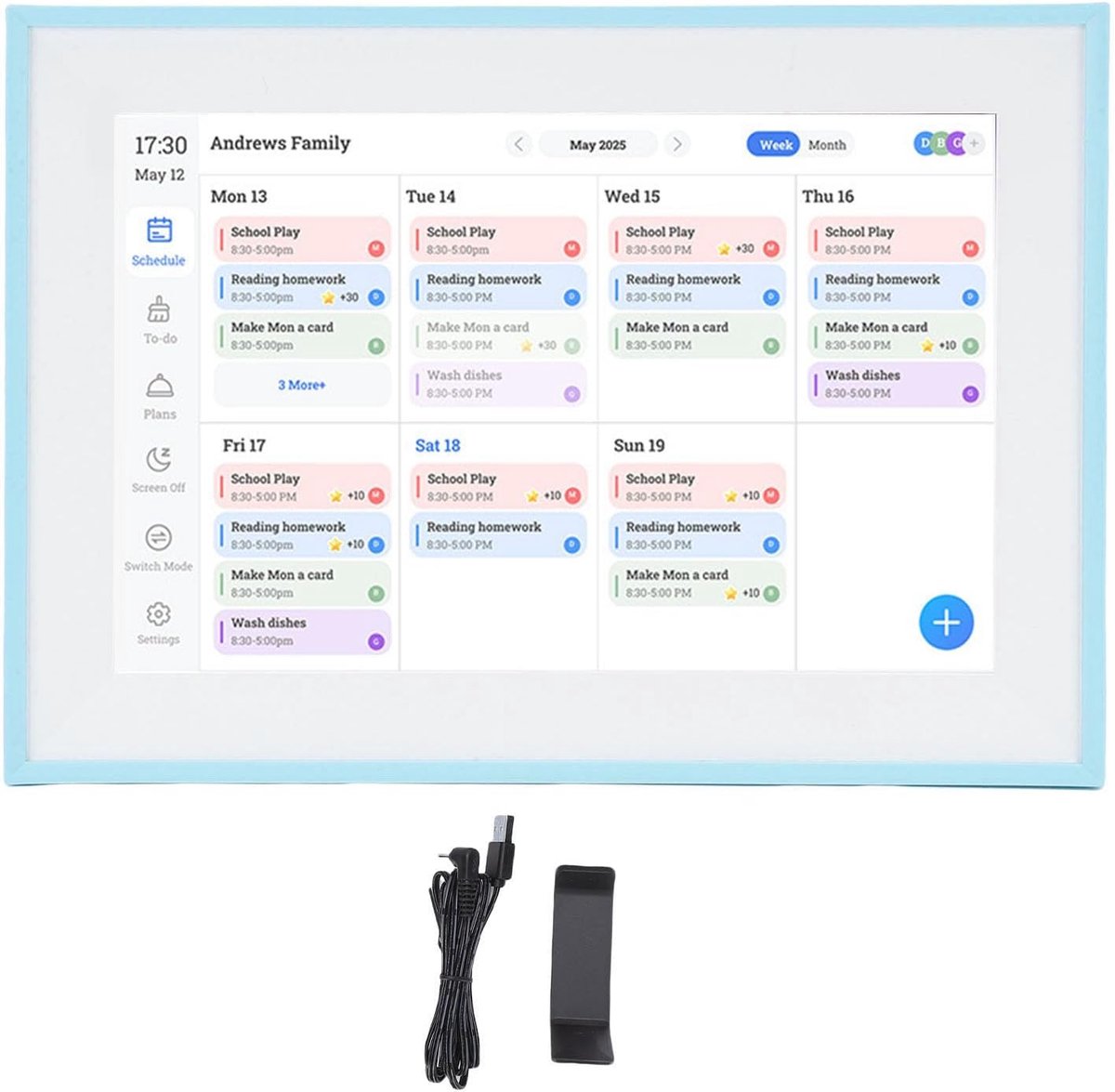 Digitale Agenda - Slimme Planner - Gezinsschema Beheer - Interactief Touchscreen - 101 Inch