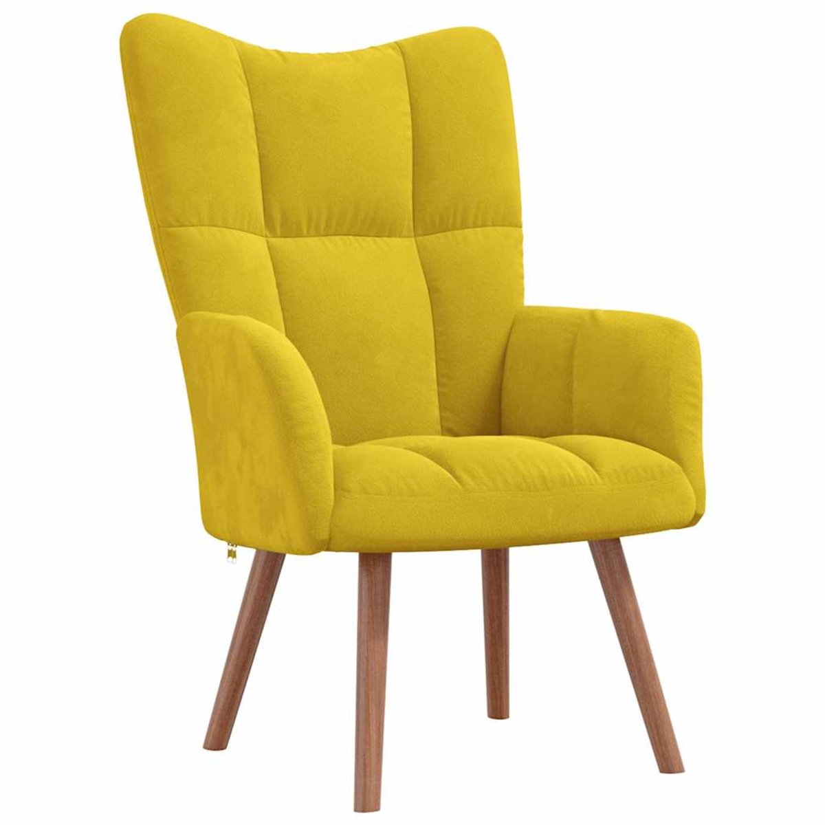 vidaXL Relaxstoel - fluweel - mosterdgeel