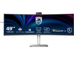 Philips 49B2U6903CH/00 computer monitor 124,5 cm (49") 5120 x 1440 Pixels Dual QHD LCD Grijs