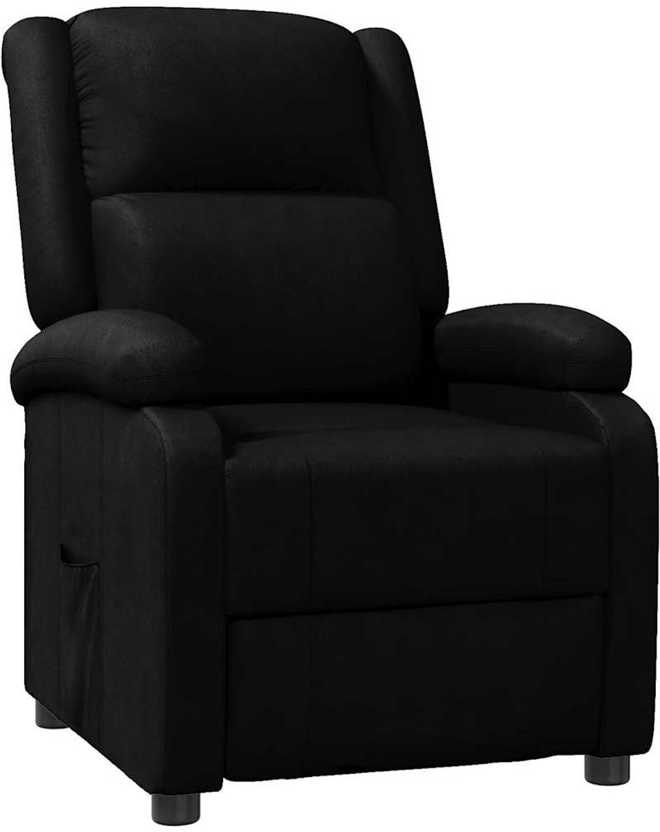 vidaXL Fauteuil - verstelbaar - kunstleer - zwart