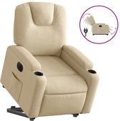 Chaise haute réglable électriquement en tissu couleur crème