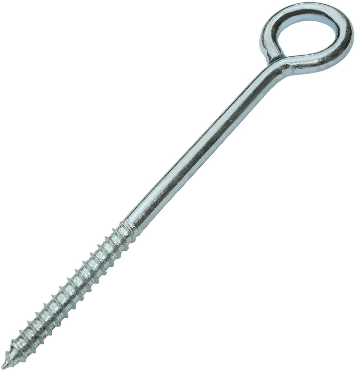 C57955 - Set van 10 schroefhaken Ã˜8x120mm - zelftappende oogschroeven - staal - zilver