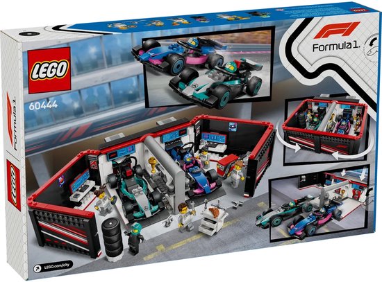 Garage LEGO City F1 avec voitures Mercedes-AMG et Alpine - 60444