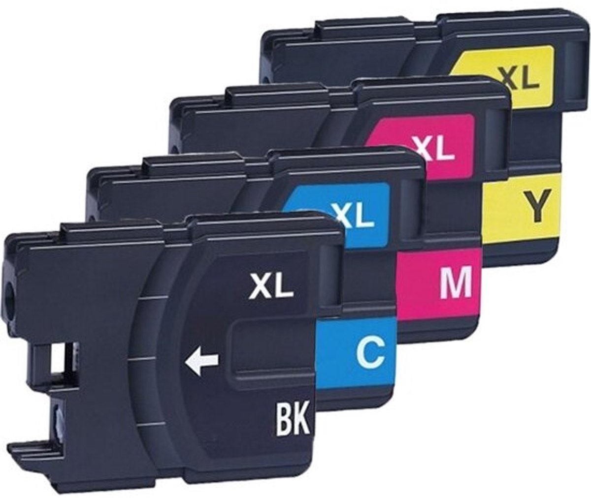 LC-980 XL Zwart + Alle Kleuren Set - Huismerk inktcartridge compatible met Brother DCP J125 \ DCP J140W \ DCP J315W \ DCP J515W \ MFC J220 \ MFC J265W \ MFC J410 \ MFC J415