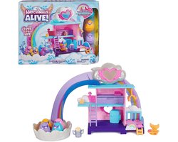 Hatchimals Alive - Hatchi-Nursery-speelset - met 4 minifiguren in eieren die zelf uitkomen en 13 accessoires
