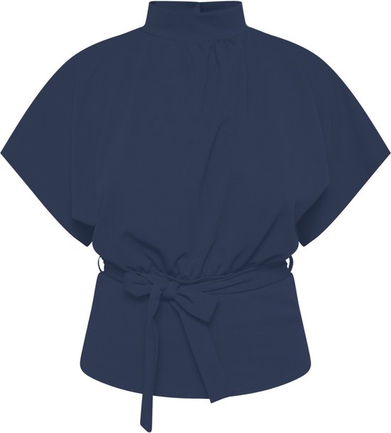 SISTERS POINT Girl-top6 - Dames Top - Navy - Maat L