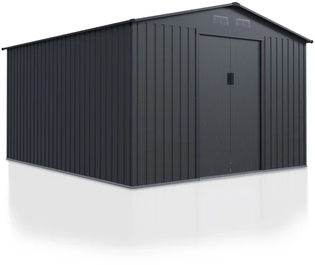 Metalen gereedschapsschuur / Tuinschuur / Berging XXL - Incl. Funderingsframe - Donkergrijs