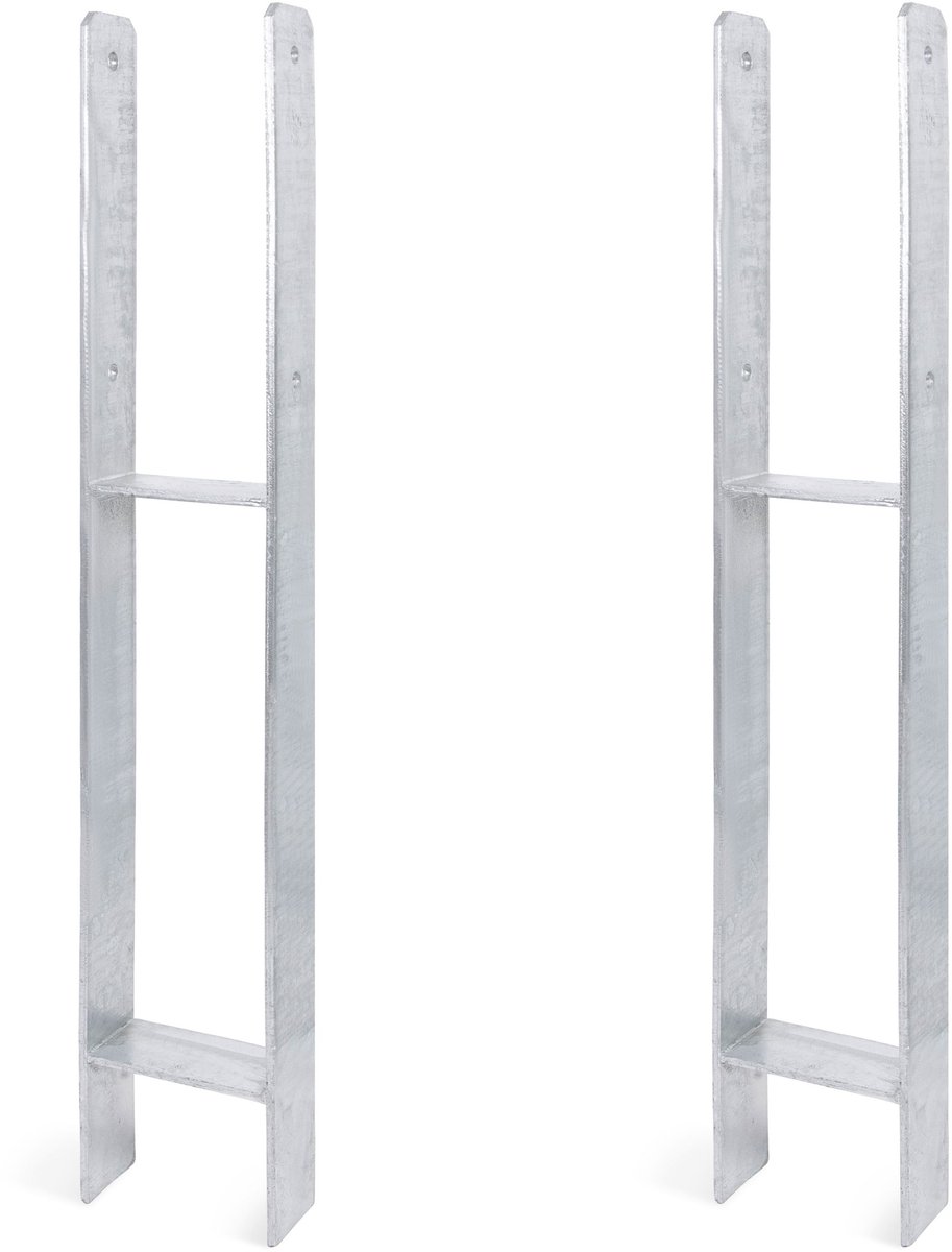 Alberts 2 x H-paaldrager, 116x800 mm, materiaaldikte 6 mm, diepte 60 mm, thermisch verzinkt