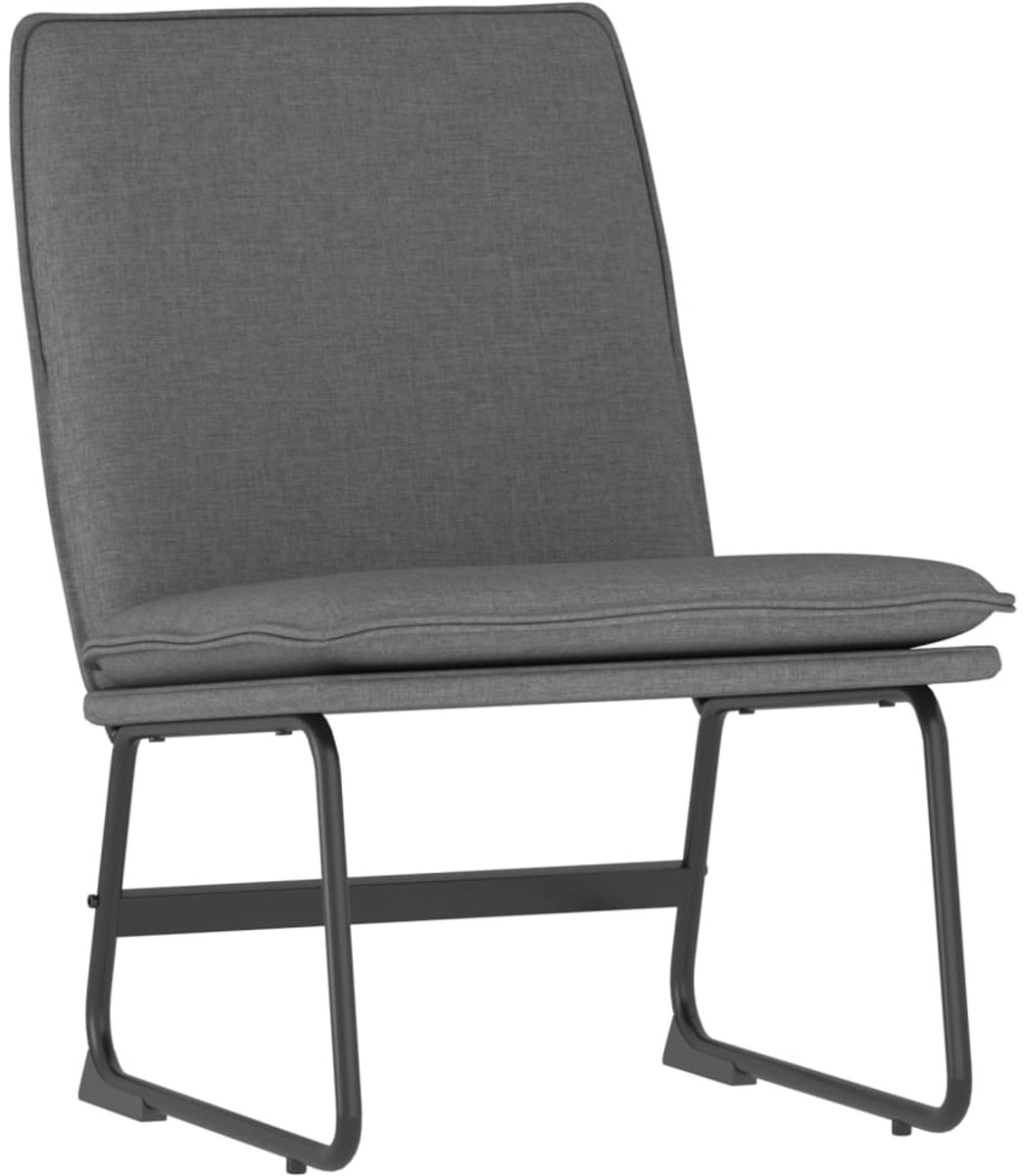 vidaXL Loungestoel - 52x75x76 - cm - stof - donkergrijs