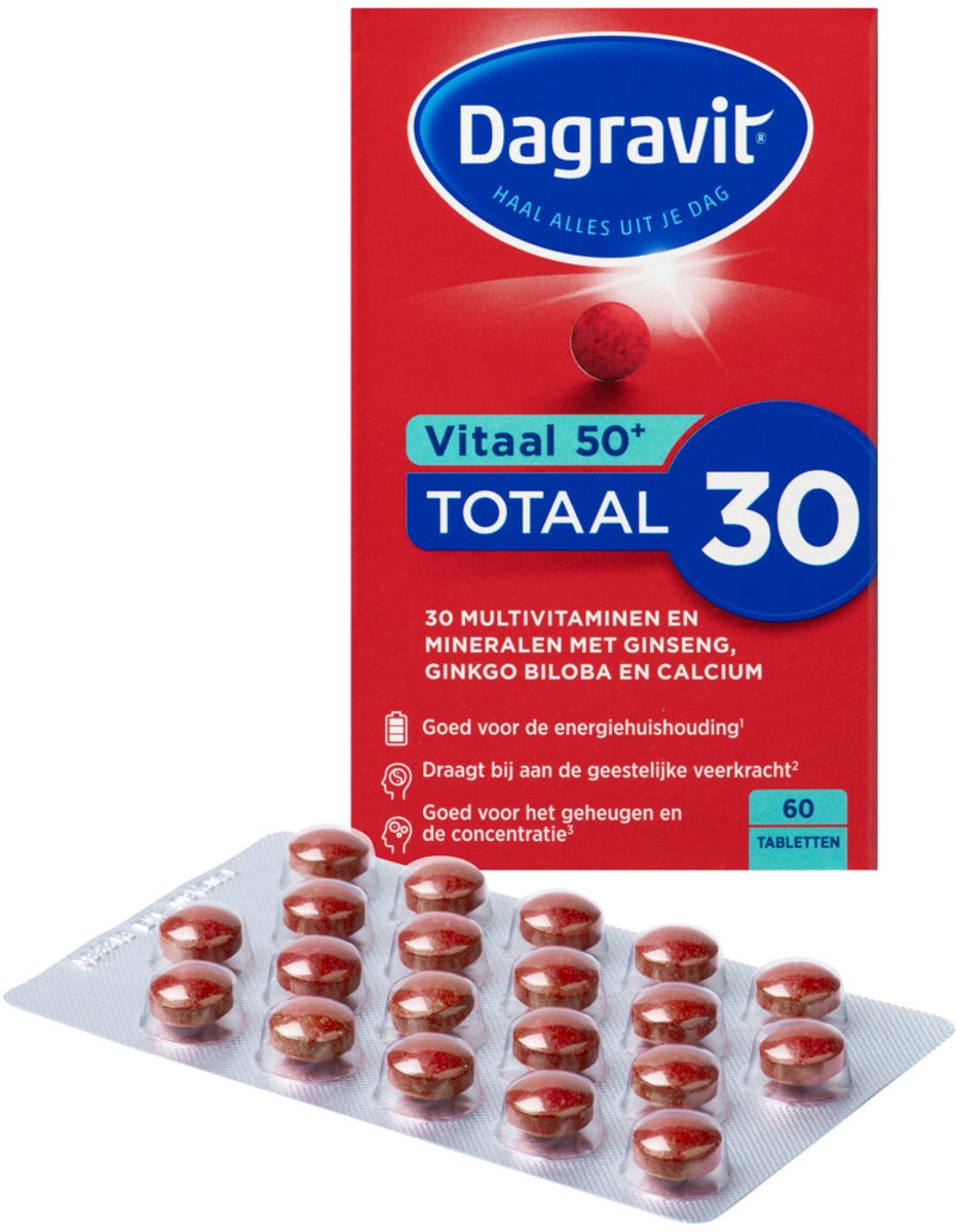 Dagravit - Totaal 30 Vitaal 50+ - 3 x 60 tabletten - Voordeelverpakking