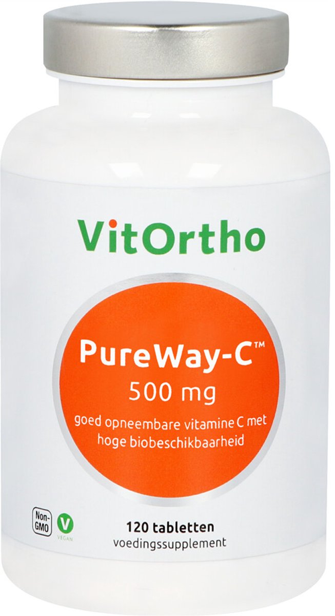 Vitortho - Vitamine C PureWay-C 500 mg - 2 x 120 tabletten - Voordeelverpakking