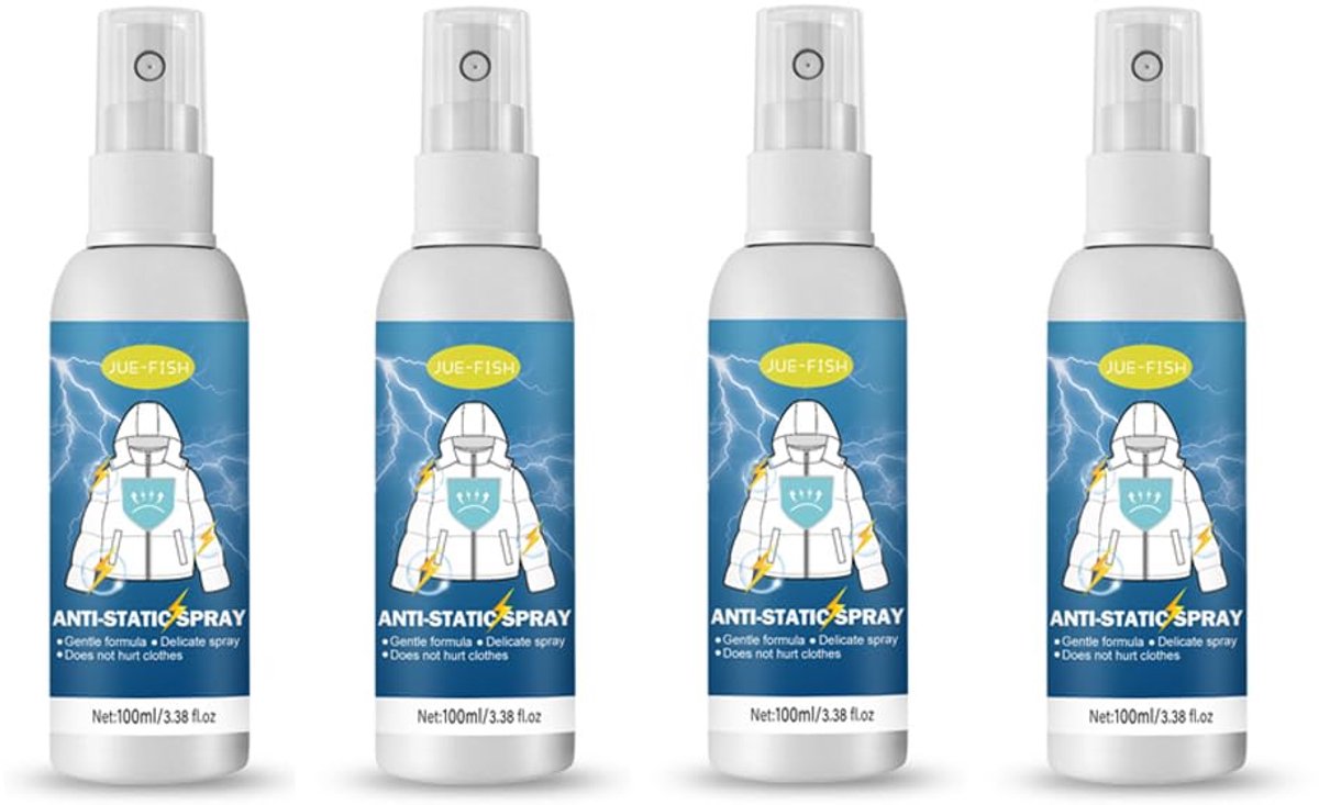 Anti-statisch spray 100ml - Vermindert statische kleding - Verwijdert schokken