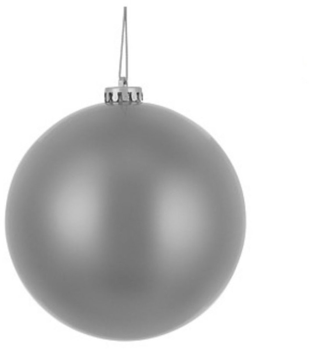Overige Merken Kerstbal Kunststof Mat Zilver D15Cm