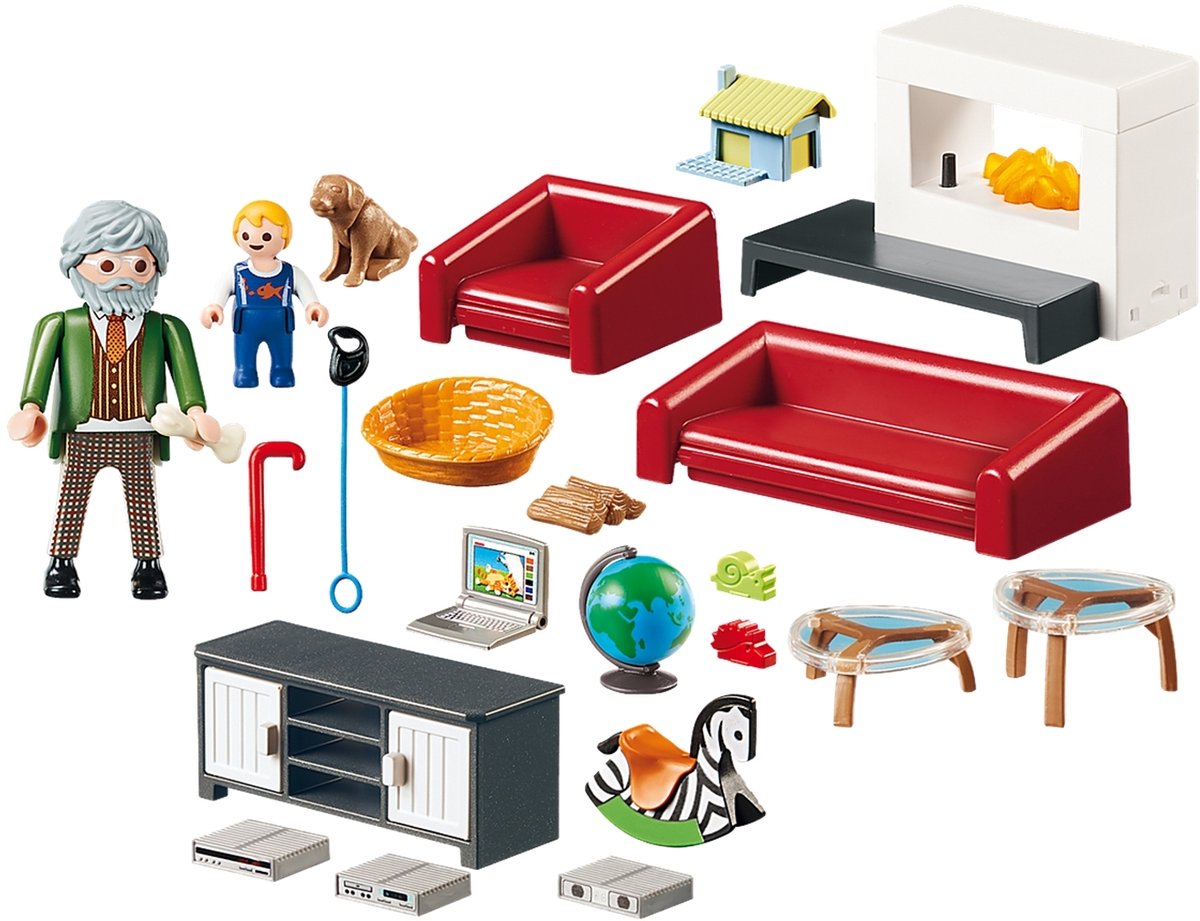 PLAYMOBIL Dollhouse Huiskamer met openhaard - 70207 — afbeelding 15