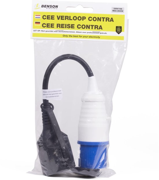 Adaptateur CEE 230 Volt 3-Pin Contra