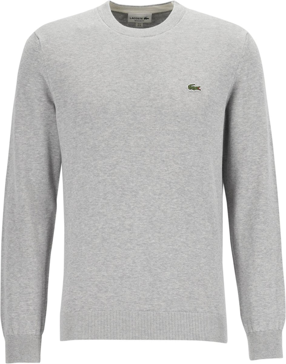 Lacoste Organic Cotton Crew Neck Sweater Sporttruien – Mannen Grijs