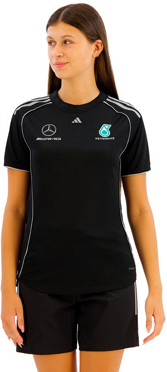 Adidas Mercedes Amg Petronas F1 Team Mc T-shirt Met Korte Mouwen Vrouw Zilver