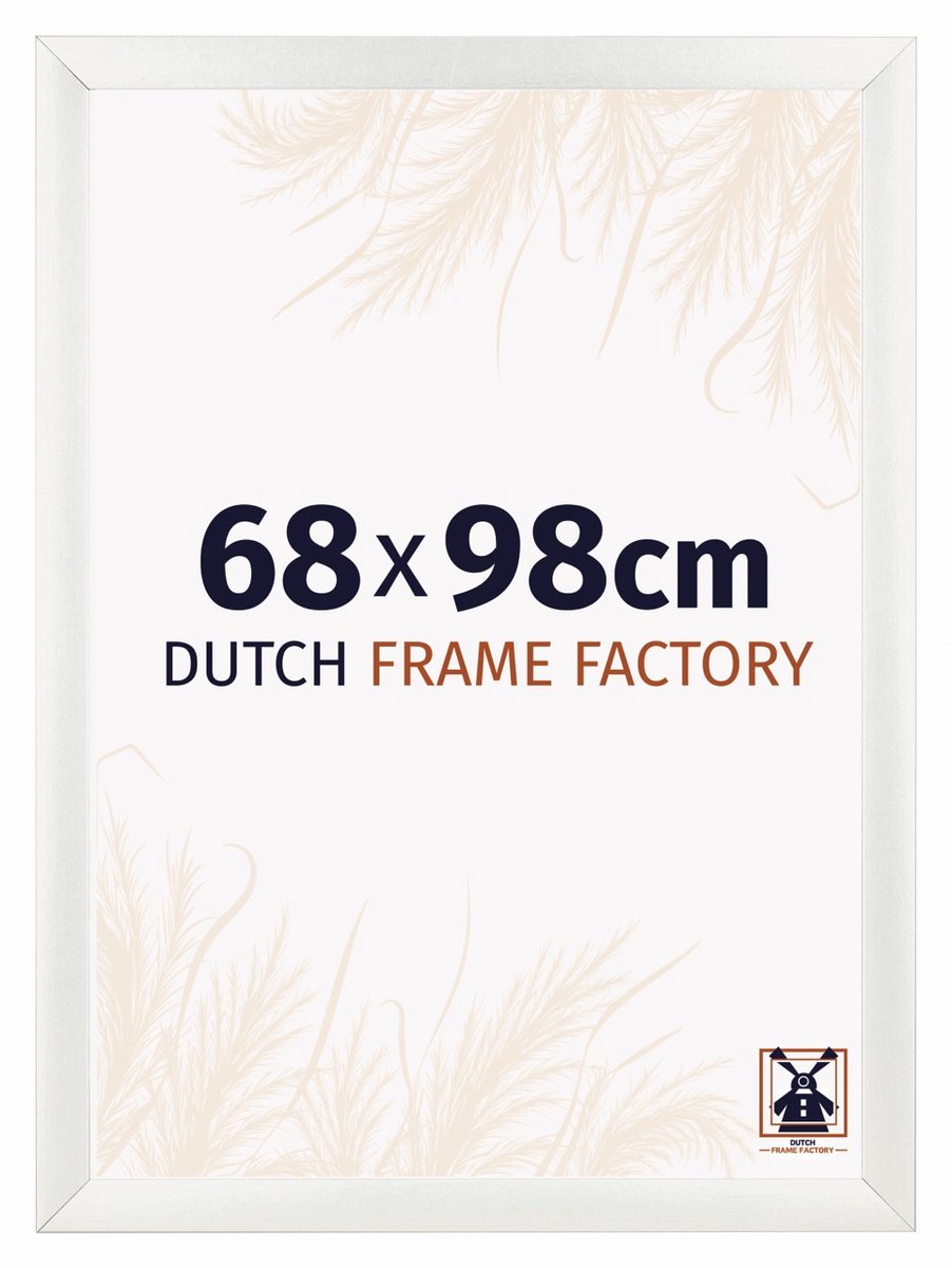 Dutch Frame Factory Fotolijst 68x98 cm - MDF - Wit Geveegd - Praag