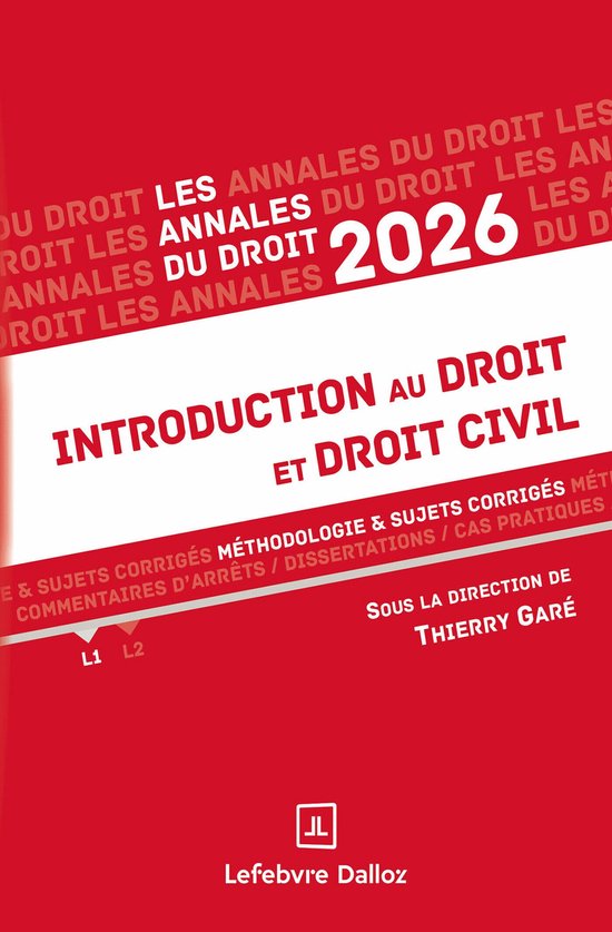 Annales du droit - Introduction au droit et droit civil 2026 - cover