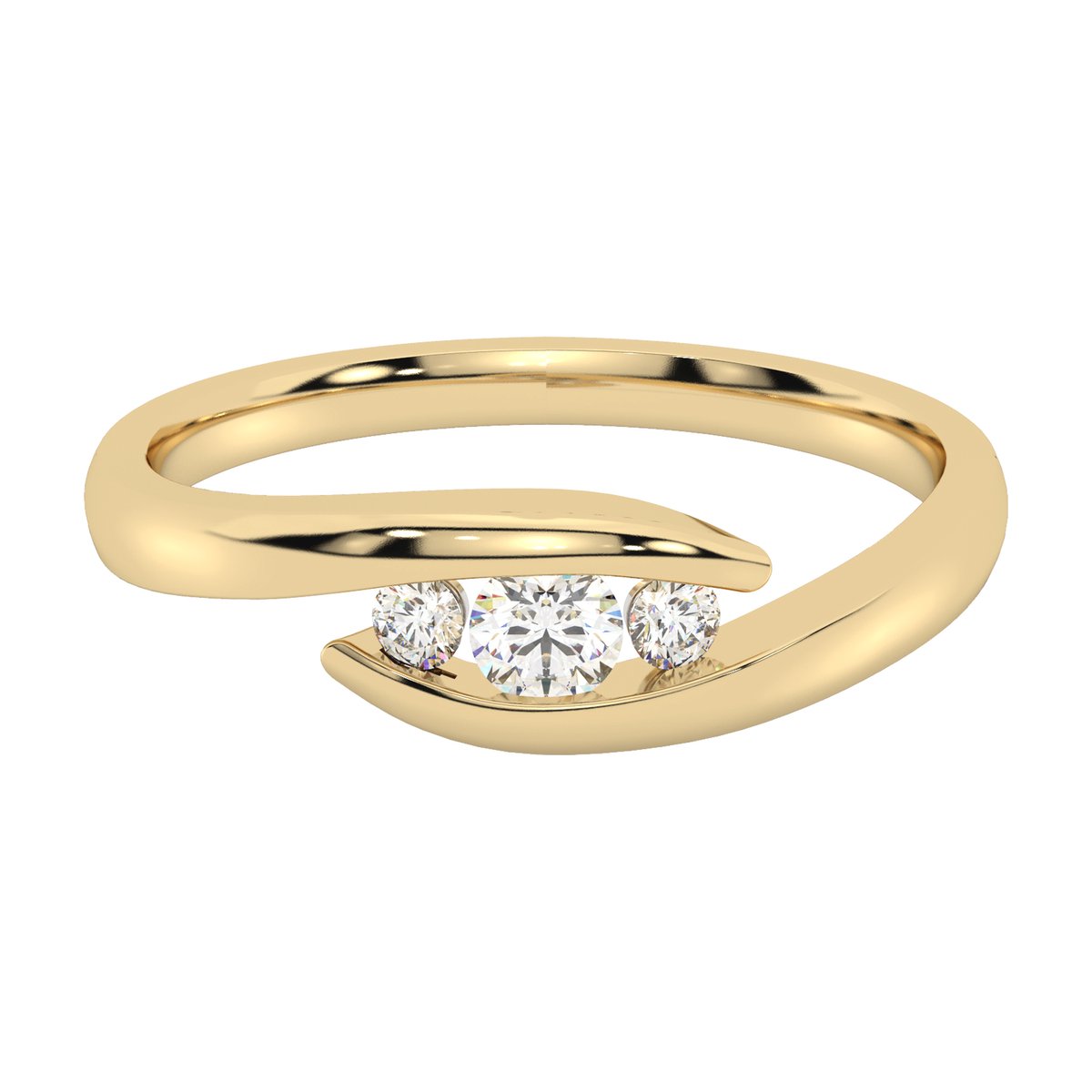 Diam Addict Ring 585 Gelbgold mit im Labor gezüchteten Diamanten
