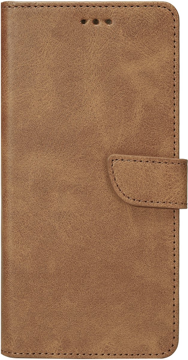 Rixus Bookcase For Samsung Galaxy S24, S25 Light Brown