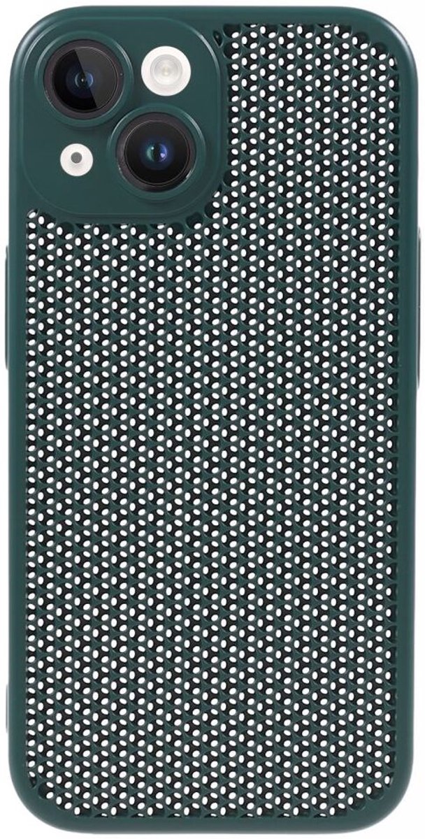 Hoesje Honingraat Back Cover Groen Geschikt voor Apple iPhone 15